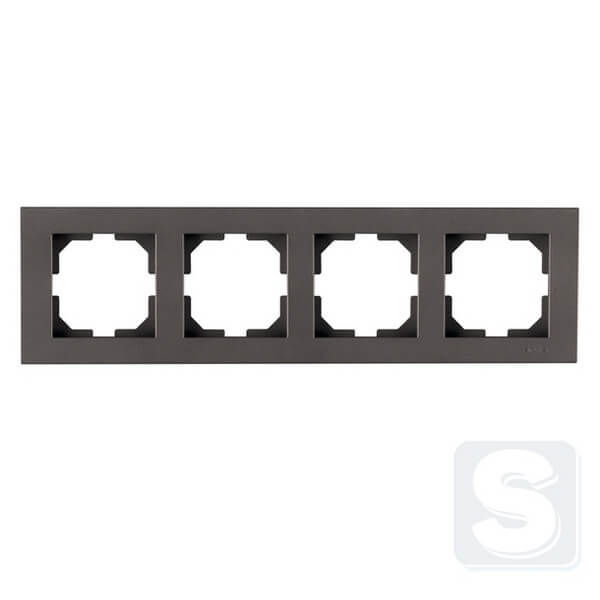 Рамка на 4 посади горизверт. монтаж Arvia Electric KAREN Антрацит (20 06 2000 024)